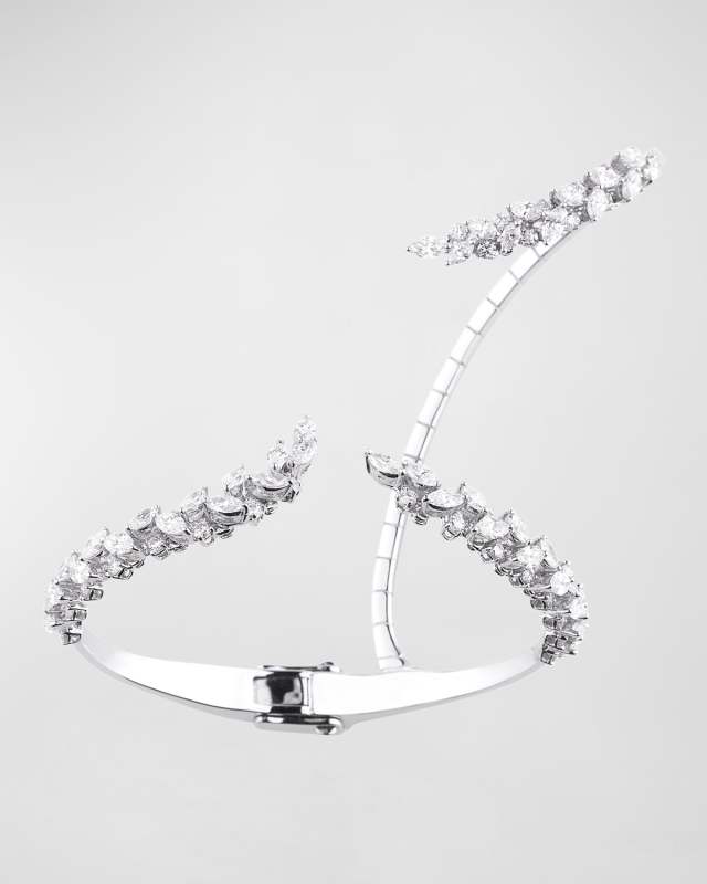 18k White Gold Diamond Hand Piece
